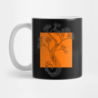 Orange Square Ink Tree Mug
